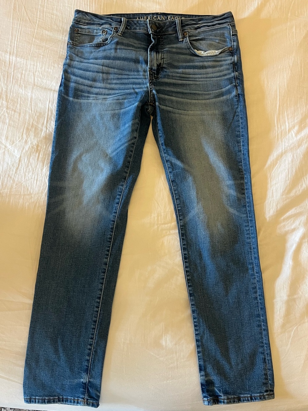 American Eagle Outfitters Indigo Blue Jeans with Contrast Stitching